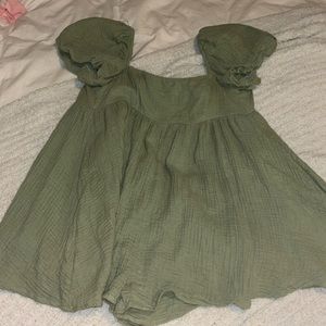 princess polly green flowy romper